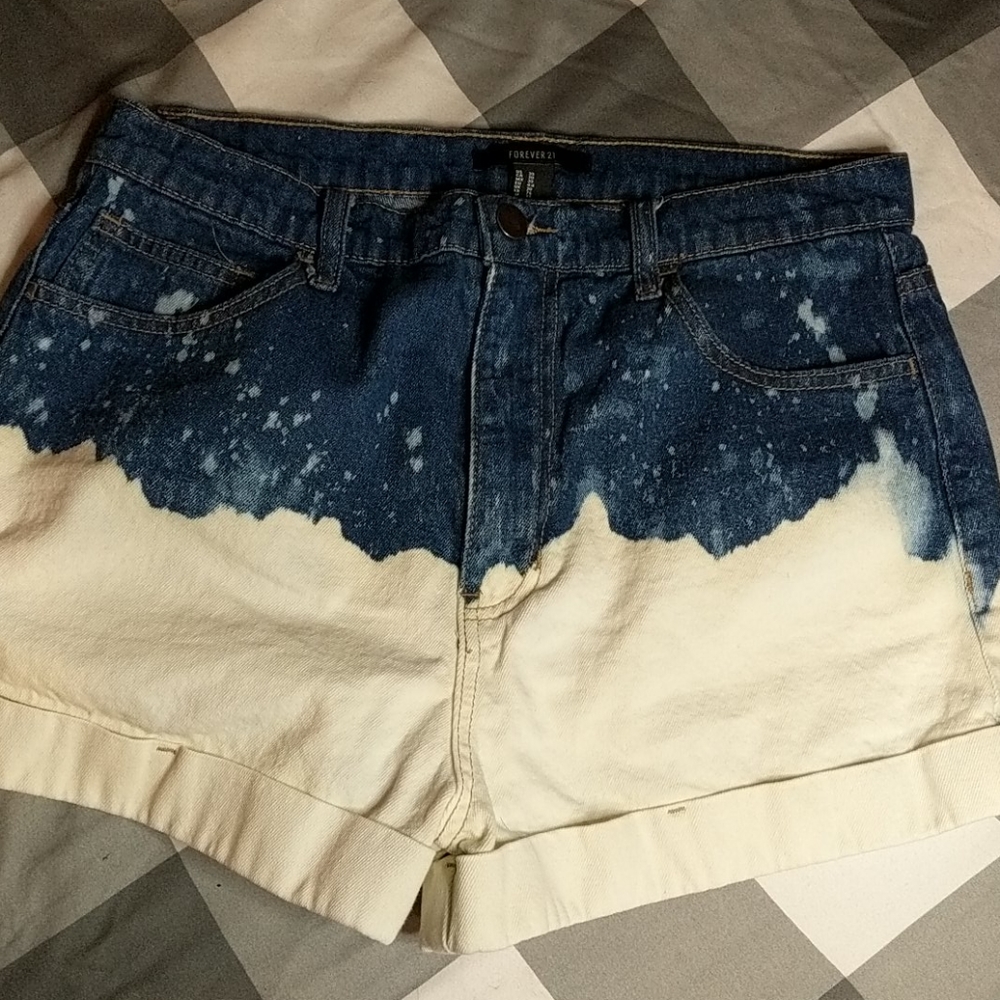 Bleach dyed Forever 21 shorts.